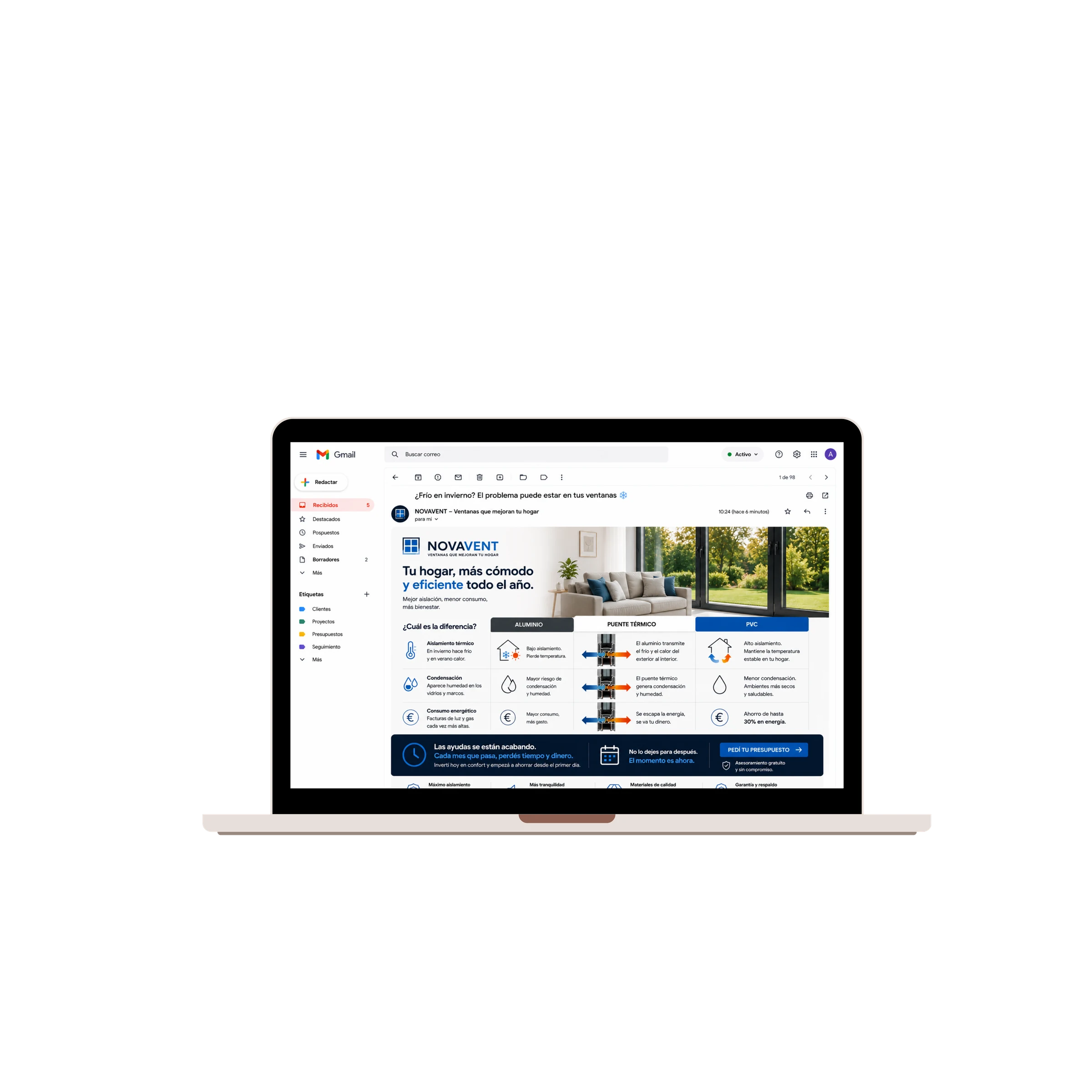 Email nurturing ventanas